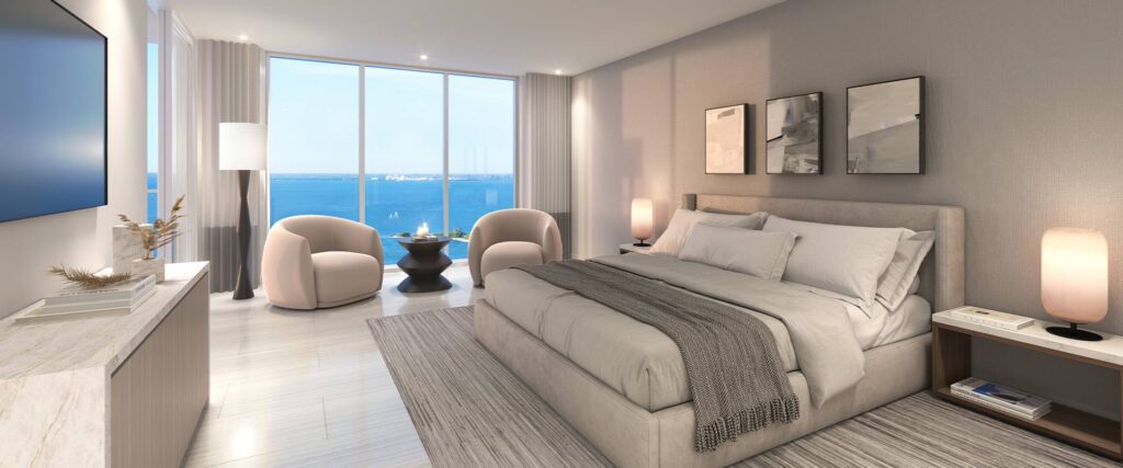 Bedroom at Luxury Tower Residences Tampa Aqua