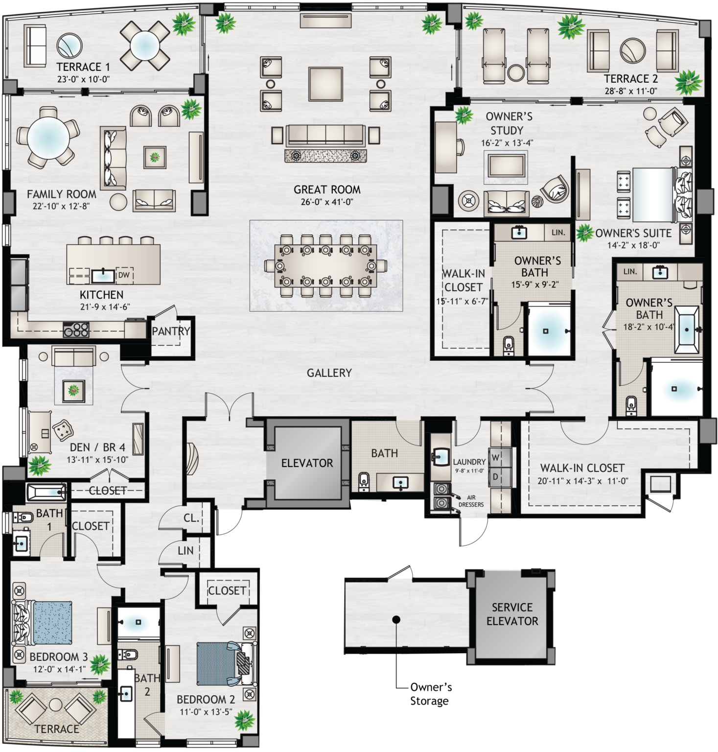 Beautiful view of Luxury Penthouse Condo With Deck